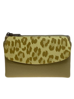 Женское портмоне из искусственной кожи, цвет желтый