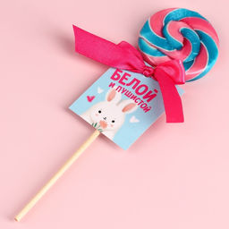 Леденец на палочке Белой и пушистой, вкус: грейпфрут-гуава, 15 г. - Simaland фото 2