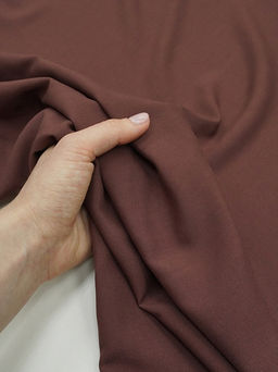 Штапель цв.Коричнево-бордовый, ш.1.44м, вискоза-100%, 110гр/м.кв. - Купава фото 2