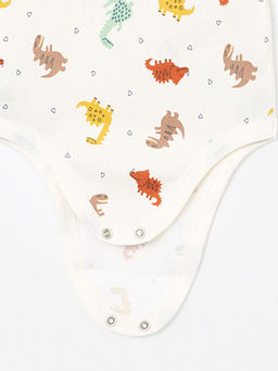 Bisiklet Yaka Uzun Kollu Bask?l? Erkek Bebek ??t??tl? Body - Waikiki фото 2