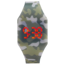 Часы наручные электронные Камуфляж, детские, ремешок l-22.5 см