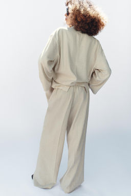 PANTAL?N RECTO LINO / Beige claro - Zara фото 7