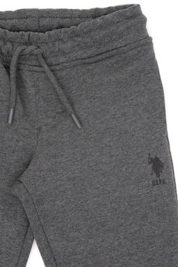 Меланжовые спортивные штаны для мальчика антрацитового цвета Неожиданная скидка в корзине - U.s. polo assn фото 4