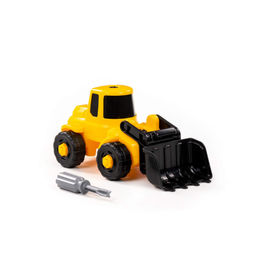 Конструктор-транспорт Погрузчик (20 элементов) (жёлто-чёрный) (в коробке) - Полесье фото 4