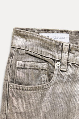 TRF LOOSE FOIL MID-WAIST JEANS - Zara фото 8