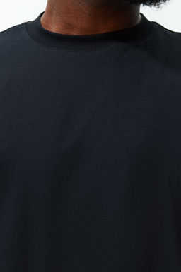 TRENDYOL MAN Siyah Buyuk Beden Oversize/Genis Kesim Rahat Cicek Bask?l? %100 Pamuklu T-Shirt TMNSS23TS00136 - Trendyolmilla фото 9