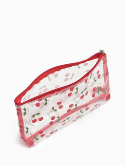 Косметичка ПВХ Вишня 25*5*15, отд на молнии, прозрачный