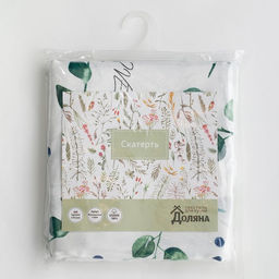 Скатерть Доляна Eucalyptus 180х144 см, 100% хлопок, 164 г/м2  фото 5