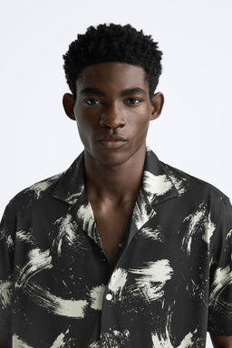 ABSTRACT PRINT STRETCH SHIRT - Zara фото 5