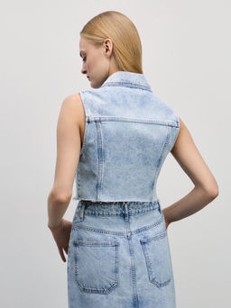 Джинсовый жилет / Zarina  фото 5