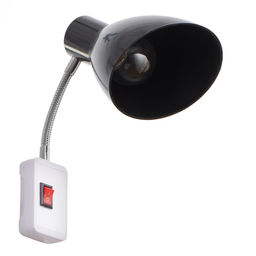 Бра в розетку «Классика» 1×10 Вт Е27 черный 10×14.5×25 см