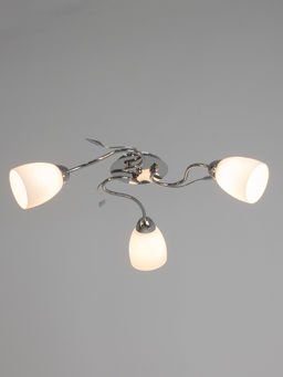 Люстра 11175/3CR, 3×60 Вт, E27, 58×58×22 см, белый/серебро