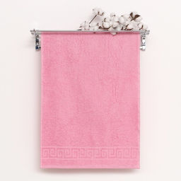 Полотенце махровое с бордюром 50х90 см, цвет фуксия, хлопок 100%, 430г/м2