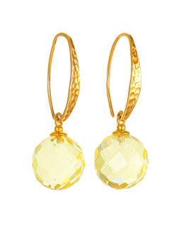 Оригинальные серьги-крючки с гранёными подвесками-шариками из янтаря Баккара Оригинальные серьги-крючки с гранёными подвесками-шариками из янтаря Баккара