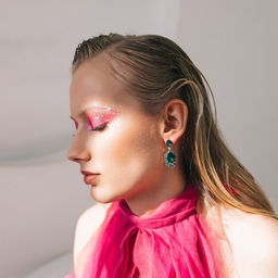 Серьги со стразами Карнавал шик, зелёные в чернёном серебре