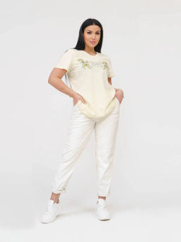 Футболка женская, цвет желтый - Барболета фото 2