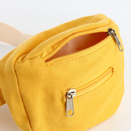 Сумка детская поясная на молнии, наружный карман, жёлтая