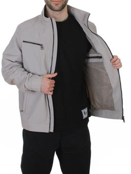 D-3019 GRAY Ветровка мужская (60% хлопок, 40% нейлон)