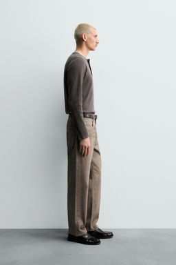 WASHED PRINTED STRAIGHT-LEG JEANS - Zara фото 4