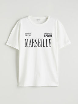 Bask?l? K?sa Kollu Erkek ?ocuk Ti??rt