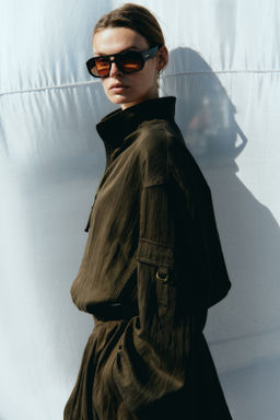 Chaqueta oversize de sarga - H&m фото 2
