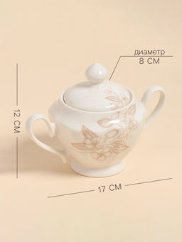 Сахарница SL Home «Аманде», 350 мл, 17×11×12 см, фарфор, белая