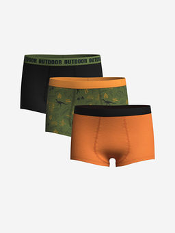 Bask?l? Erkek ?ocuk Boxer 3l?