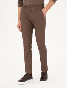 Kahverengi Slim Fit Kanvas Pantolon - Pierre cardin фото 2