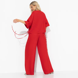 Брючный костюм свободной посадки, Энергия цвета (red, 2 в 1)