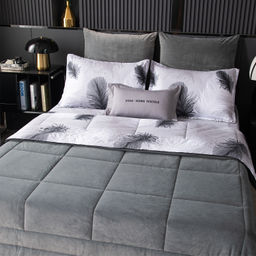 Комплект постельного белья Сатин Velouria Luxe с Одеялом VL013 Евро 4 Наволочки