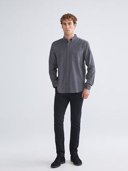 Regular Fit Uzun Kollu Kadife Erkek G?mlek