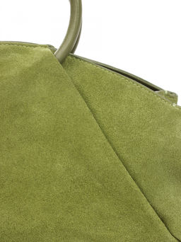 LACCOMA сумка АМ2243-Ф-зеленый натуральная замша хлопок  фото 3