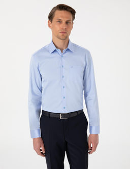 Koyu Mavi Regular Fit Uzun Kollu Basic G_mlek