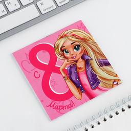 Цена за 20 шт. Блокнот 10?10 см, 16 л 8 марта