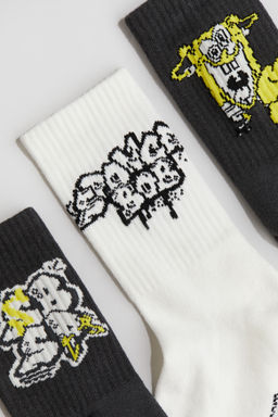 Pack de 5 calcetines con motivo intarsia - H&m фото 10