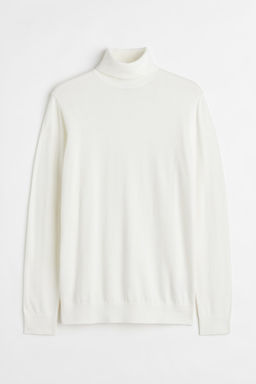 Jersey de cuello alto en punto fino Slim Fit