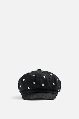 DENIM PEAKED CAP WITH STUDS X HARRY LAMBERT - Zara фото 6