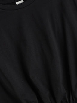 Bisiklet Yaka K?z ?ocuk Crop Ti??rt