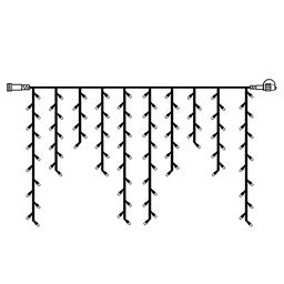 Электрогирлянда светодиодная Бахрома, 3*0,7м, 96 ламп, теплый