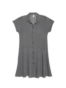 CONTE Легкое платье-рубашка с принтом звезды LPL 884 black mini star - Conte elegant фото 4