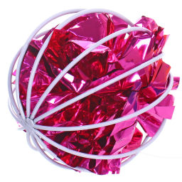 Цена за 6 шт. Игрушка - мячик для кошек "ИГРУЛИК", шуршалка, цвет розовый, d - 6см