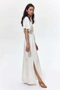 Vestido bordado con cord?n de ajuste - H&m фото 4