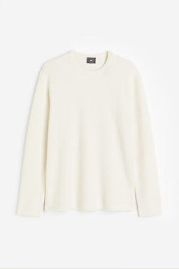 Camiseta de manga larga con textura Relaxed Fit