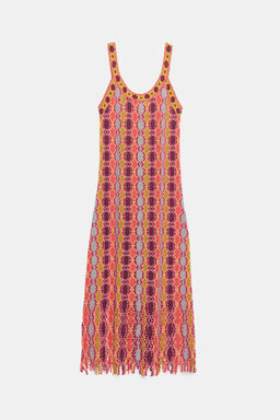 VESTIDO LARGO PUNTO FLECOS / Multicolor - Zara фото 7