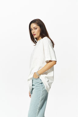 Футболка со стразами White - Erist store фото 3