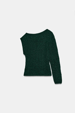 ASYMMETRIC TEXTURED KNIT JUMPER - Zara фото 5