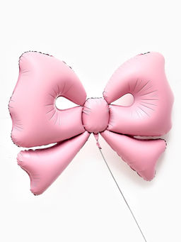 Воздушный шар фольгированный 50" "Бант" цвет розовый матовый