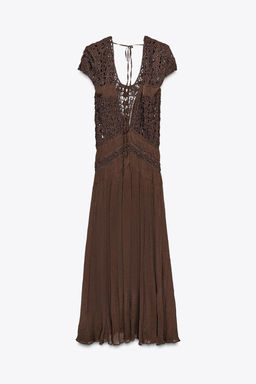 ZW COLLECTION COMBINED CROCHET DRESS - Zara фото 8