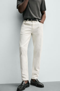 JEANS SLIM FIT B?SICO / Blanco roto - Zara фото 5