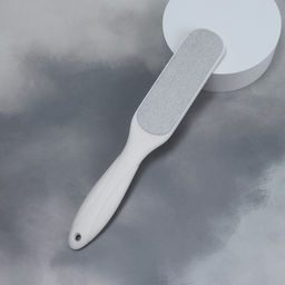 Пилка для пяток, овальная, лазерная, двусторонняя, 23 см, белая